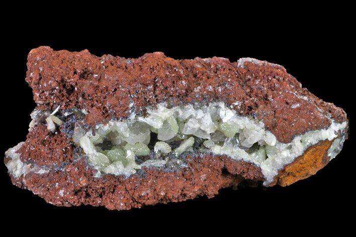 Gemmy, Adamite Crystals With Calcite - Ojuela Mine, Mexico #155312